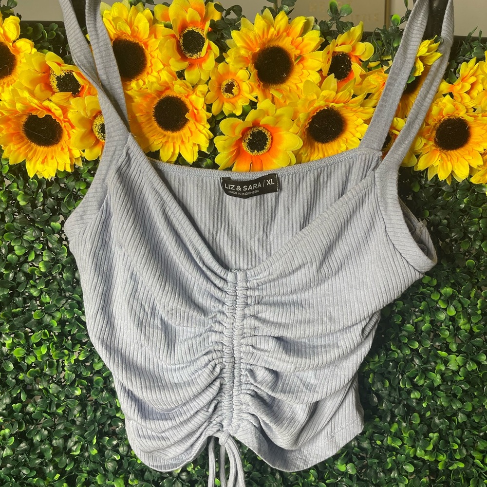 Light blue Liz & Sara Crop Top